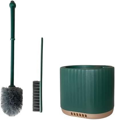 Onein Silicone Toilet Brush and Holder Set – Flexible TPR Bristles, Quick-Drying Bathroom Cleaner with Ventilated Drip-Free Base, Wall-Mounted or Freestanding Design, Peppermint