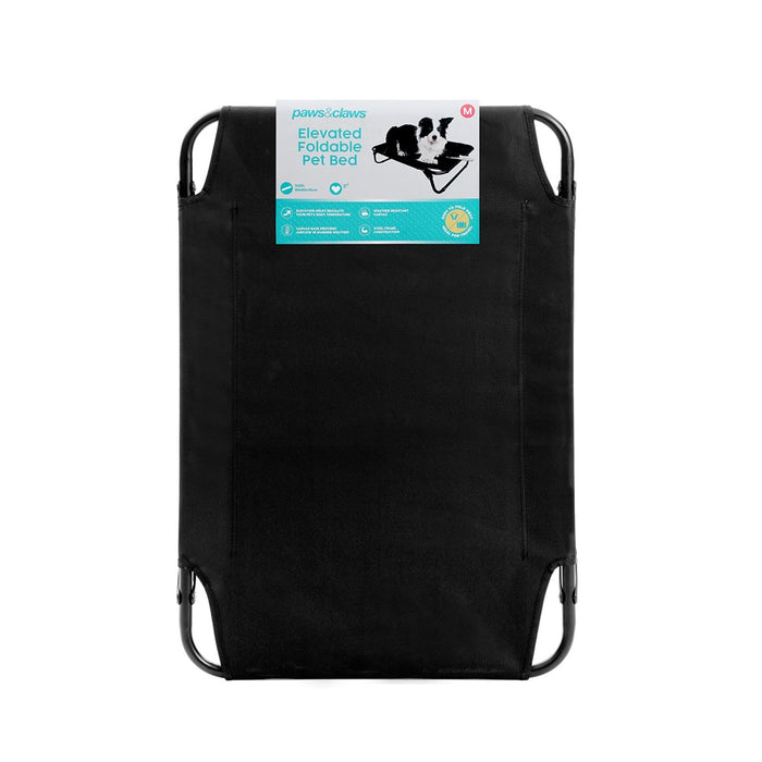 Paws & Claws FOLDABLE ELEVATED PET BED MED 80X55X18CM