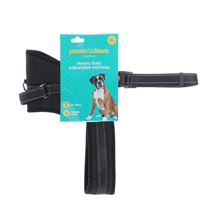 Paws & Claws STRONG PET HARNESS X-LGE 80-100CM BLACK