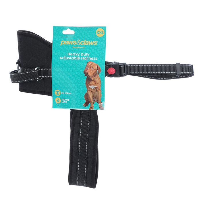 Paws & Claws STRONG PET HARNESS XX-LGE 90-120CM BLACK