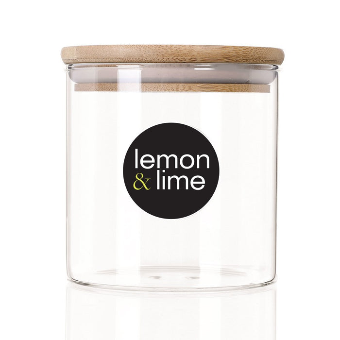 Lemon & Lime CAMDEN GLASS JAR BAMBOO LID 610ML