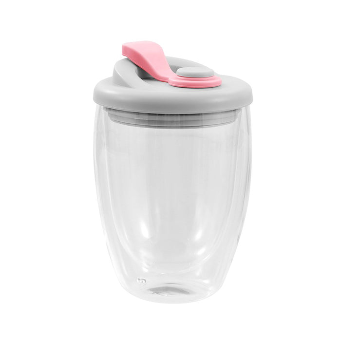 Lemon & Lime DOUBLE WALL GLASS TRAVEL COFFEE CUP 420ML