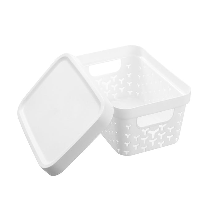 Boxsweden Boxsweden Star Basket Lidded 4L 26X18X12.5Cm White