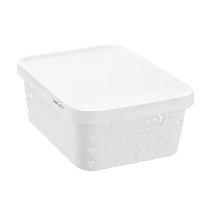 Boxsweden Boxsweden Star Basket Lidded 10L 36X27X13.5Cm White