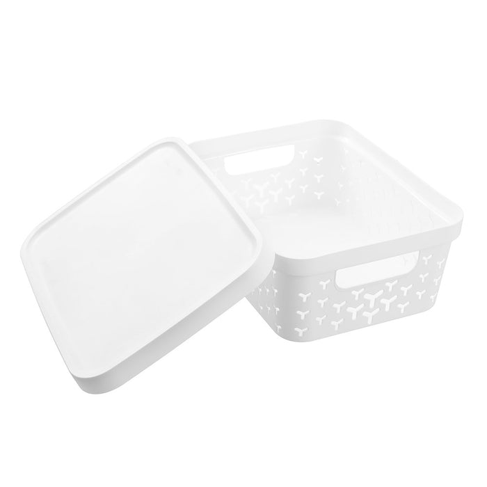 Boxsweden Boxsweden Star Basket Lidded 10L 36X27X13.5Cm White