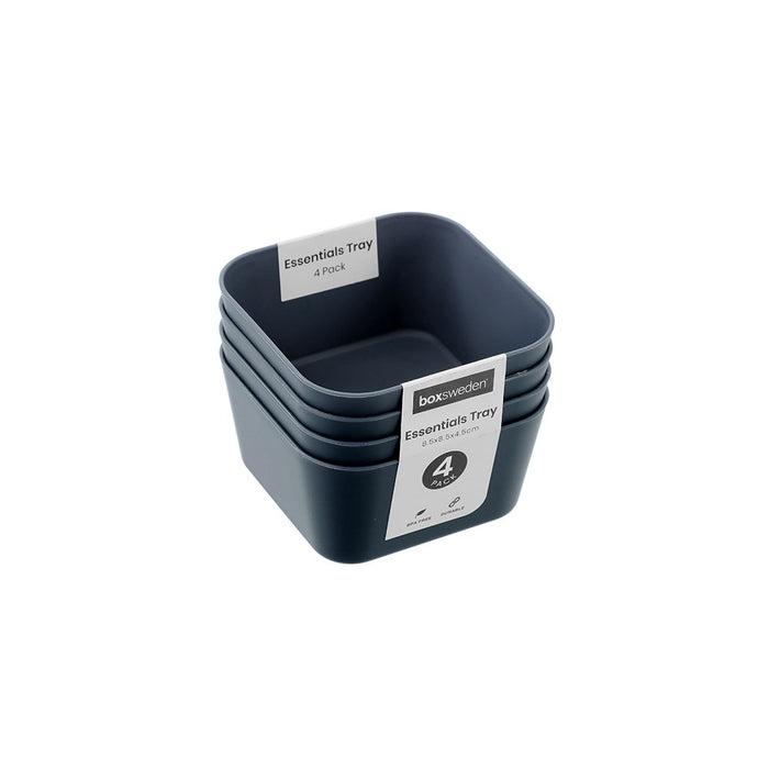 Boxsweden Essentials Sort Tray 4Pk 8.5X8.5X4.5Cm