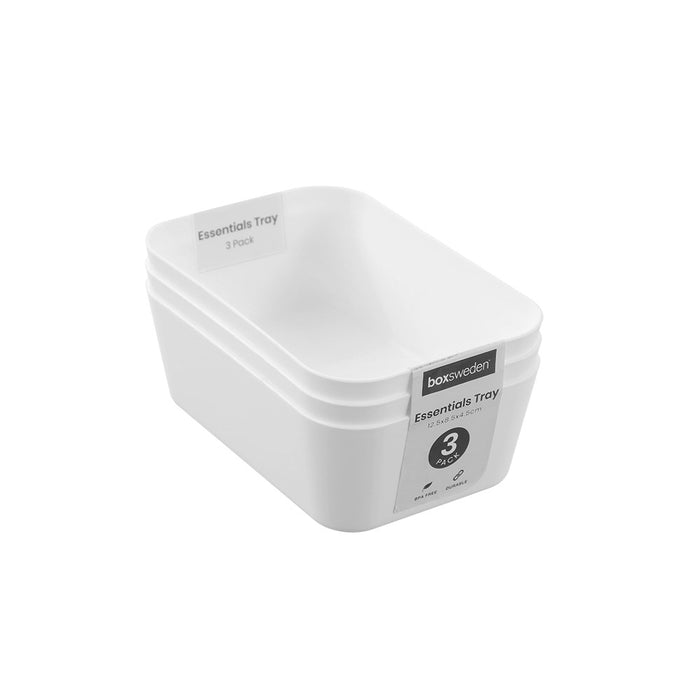 Boxsweden Essentials Sort Tray 3Pk 12.5X8.5X4.5Cm