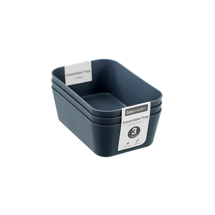 Boxsweden Essentials Sort Tray 3Pk 12.5X8.5X4.5Cm