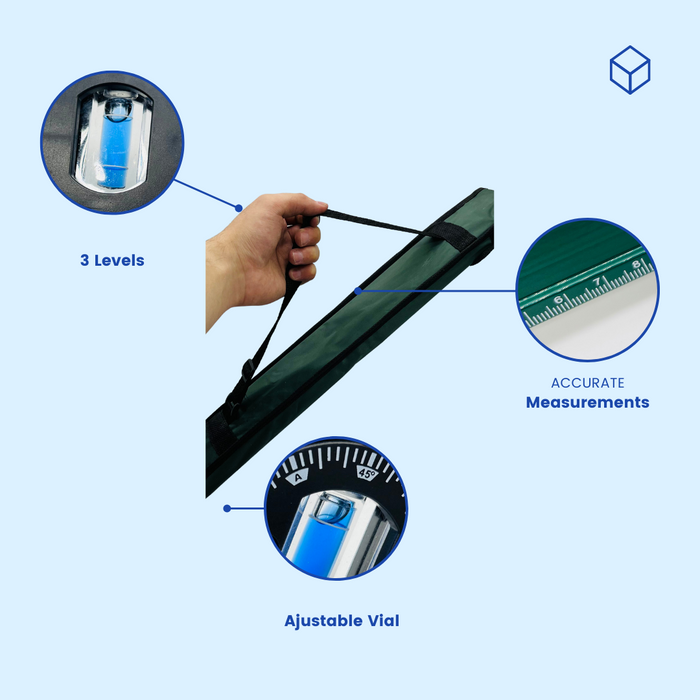 Spirit Level 50cm box Level 3 in 1 Magnetic Ruler Stable Measure Tool ...