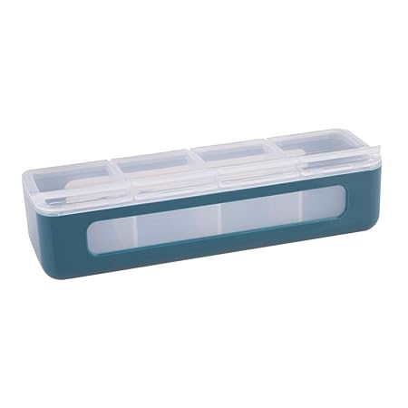 4 COMPARTMENT SNACKLE BOX BLUE