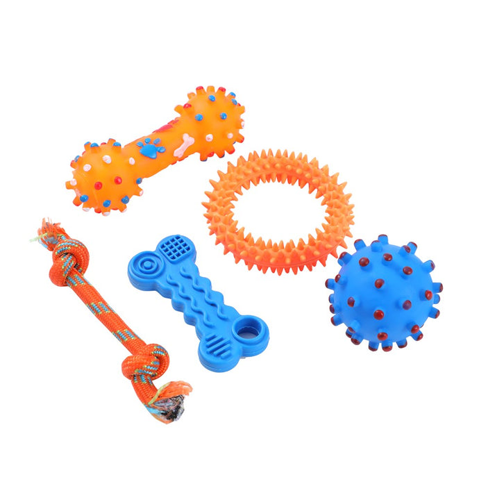 Paws & Claws PUPPY PACK 5PC TPR & ROPE