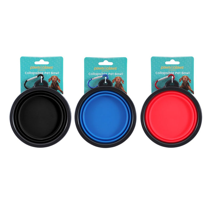 Paws & Claws COLLAPSIBLE PET TRAVEL BOWL 350ML 13X13X5.5CM