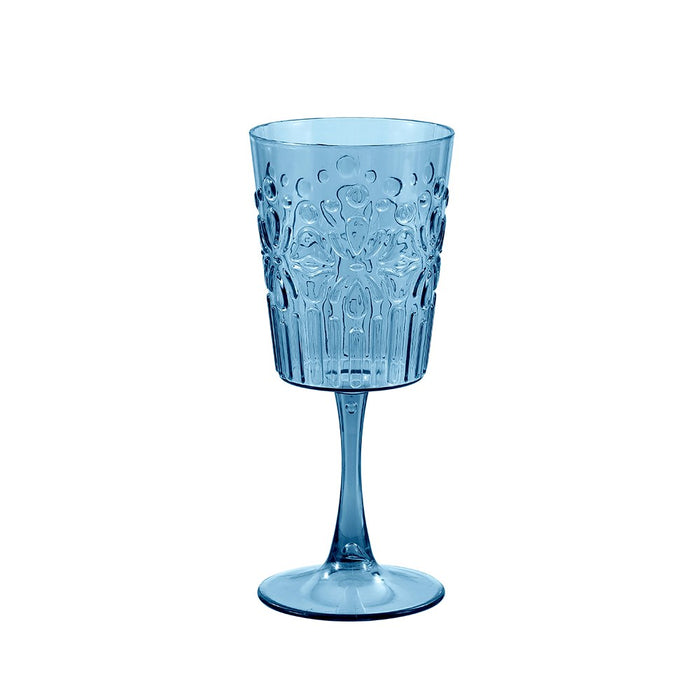 Lemon & Lime FLORAL DECO WINE GOBLET 390ML