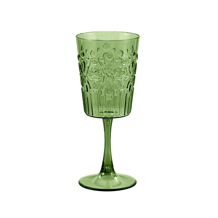 Lemon & Lime FLORAL DECO WINE GOBLET 390ML