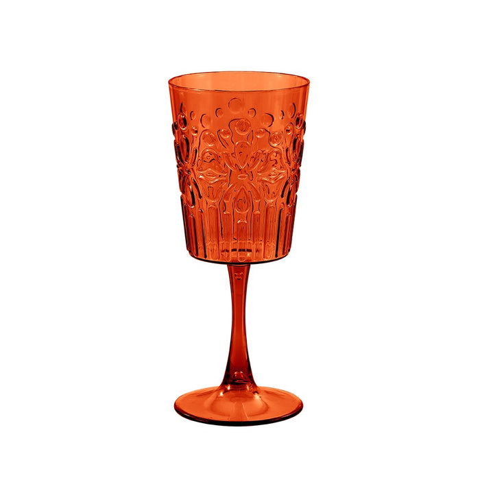 Lemon & Lime FLORAL DECO WINE GOBLET 390ML