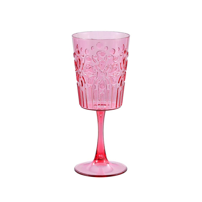 Lemon & Lime FLORAL DECO WINE GOBLET 390ML