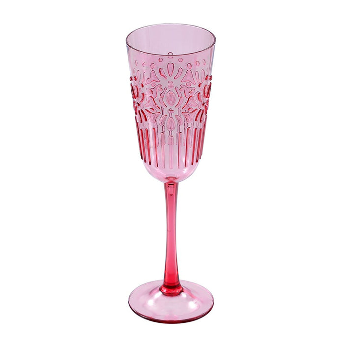 Lemon & Lime FLORAL DECO CHAMPAGNE GOBLET 320ML