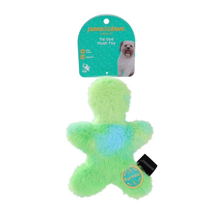 Paws & Claws TIE DYE PLUSH MAN & BONE 17X12X5.5CM