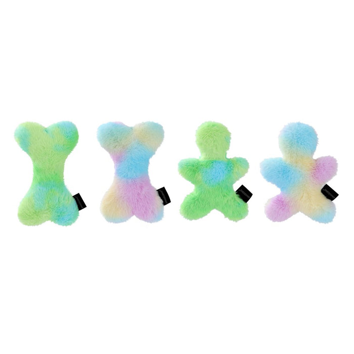 Paws & Claws TIE DYE PLUSH MAN & BONE 17X12X5.5CM