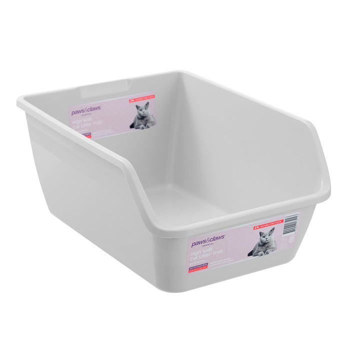 Paws & Claws HIGH WALL DEEP CAT LITTER TRAY MED 45X33.5X20CM