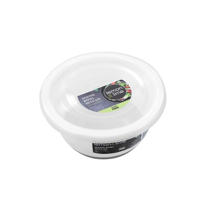 Lemon & Lime MIXING BOWL LIDDED ANTI SLIP BASE 1.4L