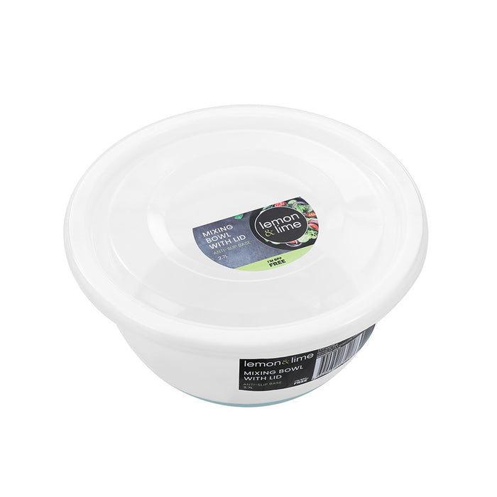 Lemon & Lime MIXING BOWL LIDDED ANTI SLIP BASE 2.7L