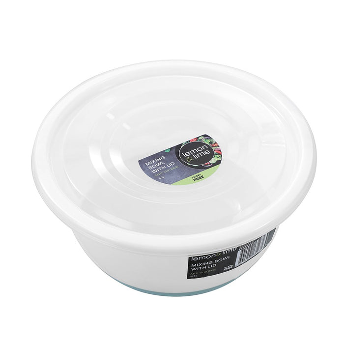 Lemon & Lime MIXING BOWL LIDDED ANTI SLIP BASE 4.5L