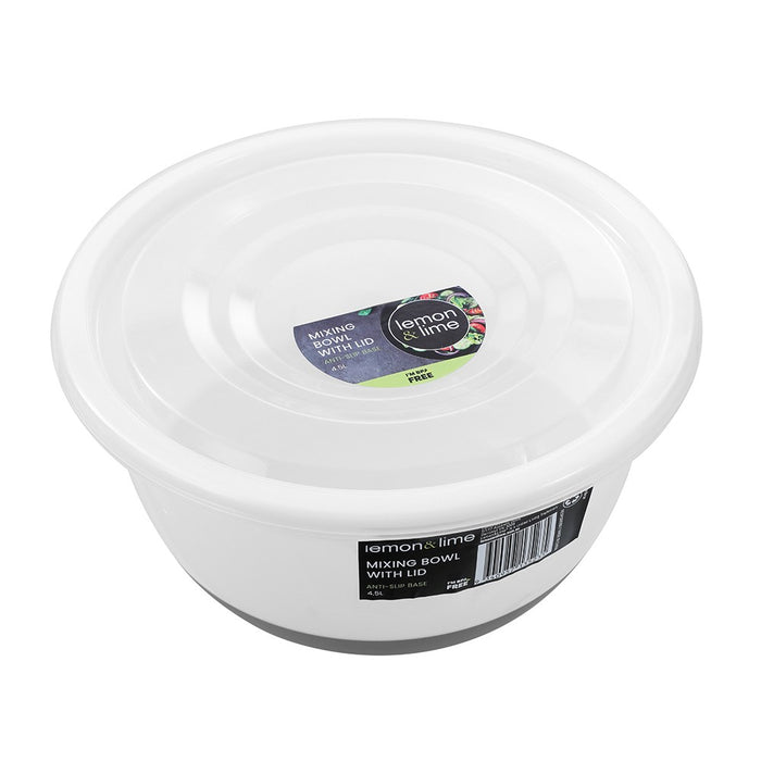 Lemon & Lime MIXING BOWL LIDDED ANTI SLIP BASE 4.5L