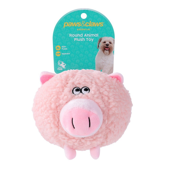 Paws & Claws PLUSH ROUND ANIMAL 18X18X18CM