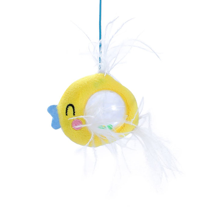 Paws & Claws CARA CAT RATTLE BELLY FISH DANGLER 30CM