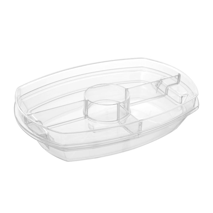 Lemon & Lime CRYSTAL CHILLED SERVING PLATTER WITH LID 38X28X12CM