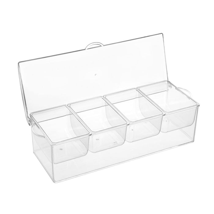 Lemon & Lime CRYSTAL 4 SECTION CHILLED SERVER FLIP LID 41X16X12.5CM