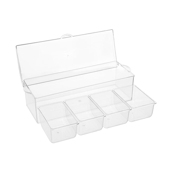 Lemon & Lime CRYSTAL 4 SECTION CHILLED SERVER FLIP LID 41X16X12.5CM