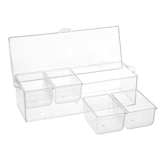 Lemon & Lime CRYSTAL 4 SECTION CHILLED SERVER FLIP LID 41X16X12.5CM