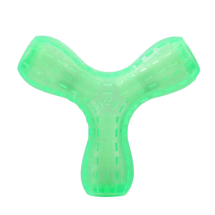 Paws & Claws GIGGLE TPR TRI TOY 14CM  BLUE & GREEN