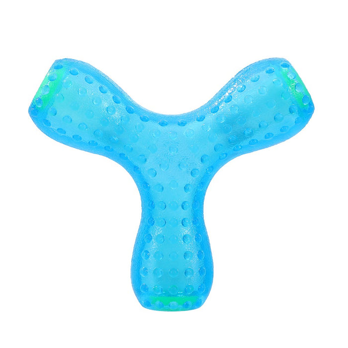 Paws & Claws GIGGLE TPR TRI TOY 14CM  BLUE & GREEN