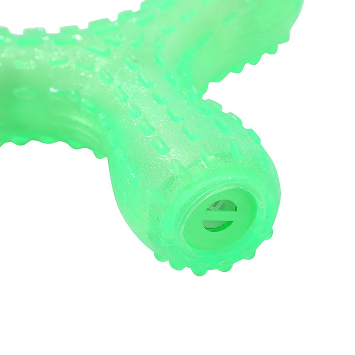 Paws & Claws GIGGLE TPR TRI TOY 14CM  BLUE & GREEN