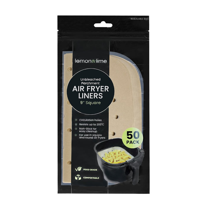 Lemon & Lime AIR FRYER LINERS 50PK 23X23CM