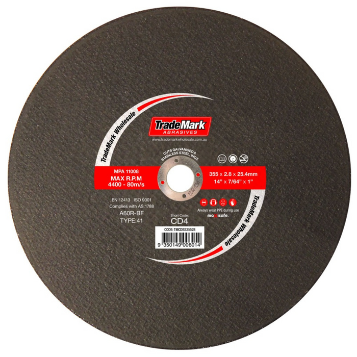 Trademark 14" 355 x 2.8mm cutting disc -pack of 10