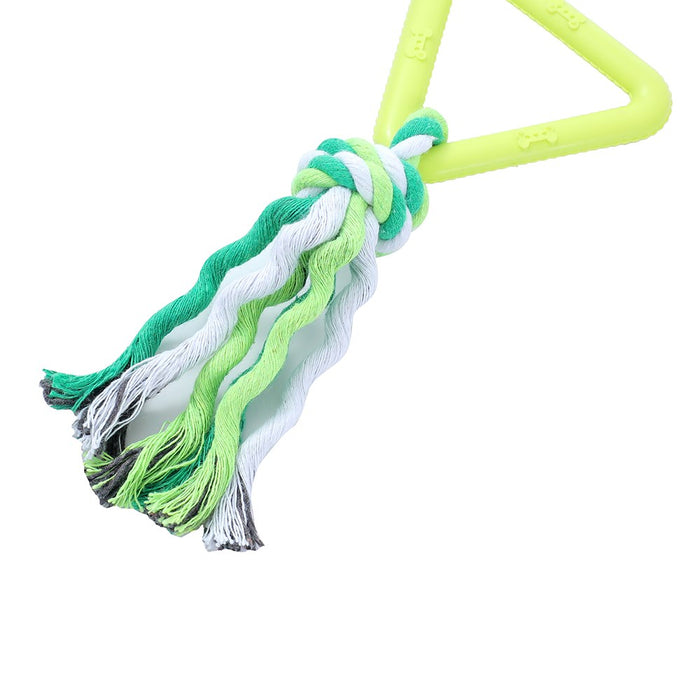 Paws & Claws TRIANGLE TPR + ROPE TOY 17X1.6CM 42G