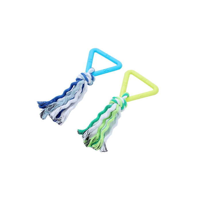 Paws & Claws TRIANGLE TPR + ROPE TOY 17X1.6CM 42G