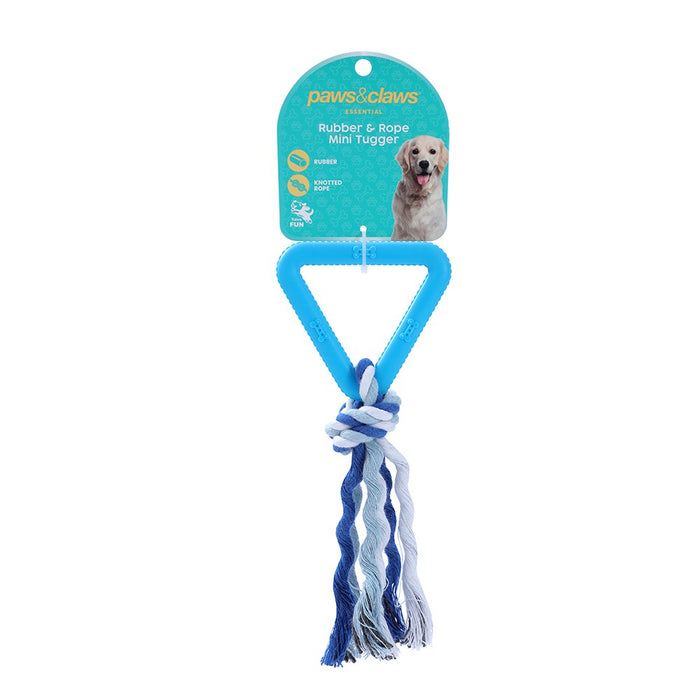 Paws & Claws TRIANGLE TPR + ROPE TOY 17X1.6CM 42G