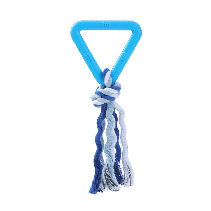 Paws & Claws TRIANGLE TPR + ROPE TOY 17X1.6CM 42G