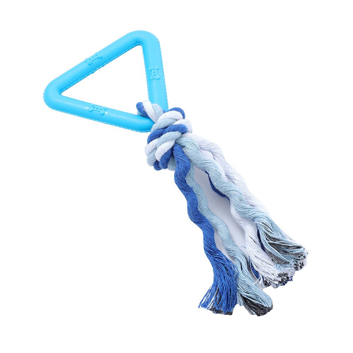 Paws & Claws TRIANGLE TPR + ROPE TOY 17X1.6CM 42G