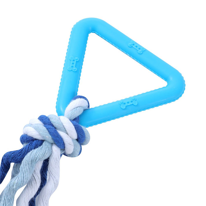 Paws & Claws TRIANGLE TPR + ROPE TOY 17X1.6CM 42G