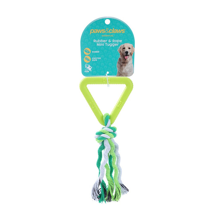Paws & Claws TRIANGLE TPR + ROPE TOY 17X1.6CM 42G