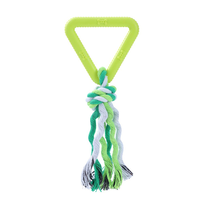 Paws & Claws TRIANGLE TPR + ROPE TOY 17X1.6CM 42G