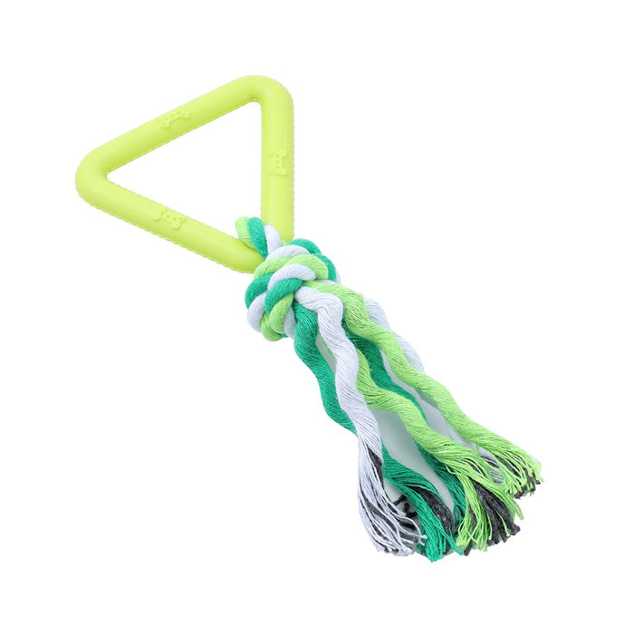 Paws & Claws TRIANGLE TPR + ROPE TOY 17X1.6CM 42G