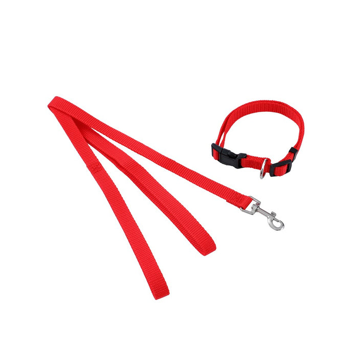 Paws & Claws ESSENTIALS COLLAR & LEAD SET COLS MED 30 - 50CM LEAD 120X1.5CM BLK/GREY/RED