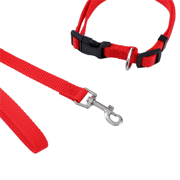 Paws & Claws ESSENTIALS COLLAR & LEAD SET COLS MED 30 - 50CM LEAD 120X1.5CM BLK/GREY/RED